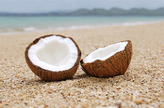 Include some coconut for a healthy and liver-friendly diet. (Photo credit: Creative Commons/Alex Masters)